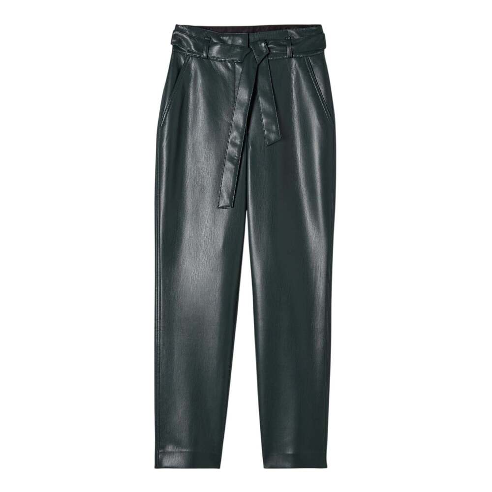 Aritzia x Babaton Faux Vegan Glam Leather 80s inspired Belted Pants